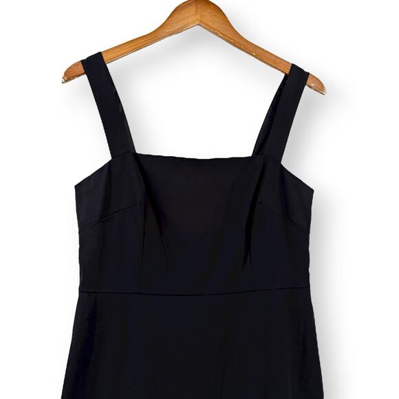 J. Crew Womens 10 Black Fit & Flare Mini Dress Sleeveless Square Neck Ruffle Hem - Picture 4 of 15